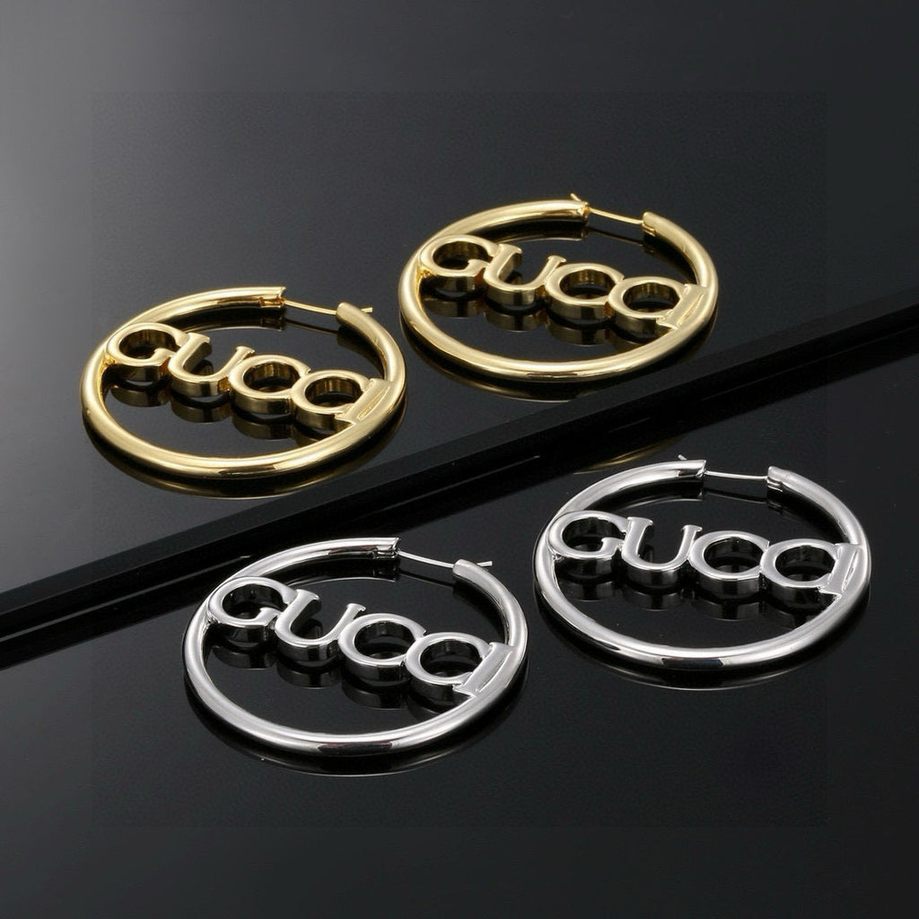 Gucci Gold-Tone Circular Triple G Hoop Earrings - album image 3