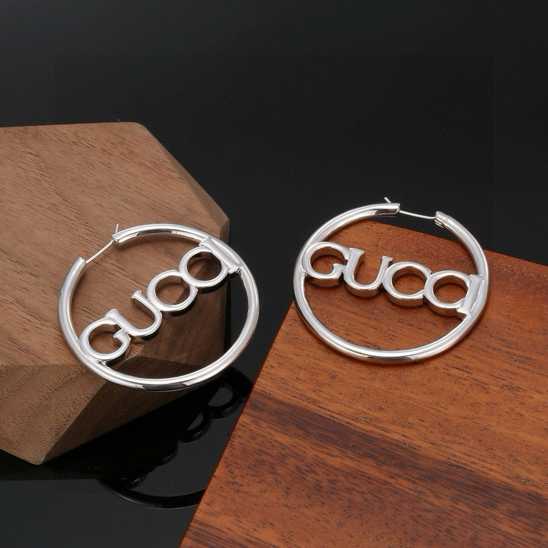 Gucci Gold-Tone Circular Triple G Hoop Earrings - album image 2