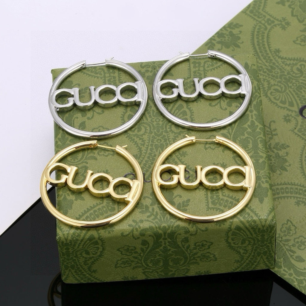 Gucci Gold-Tone Circular Triple G Hoop Earrings - album image 6