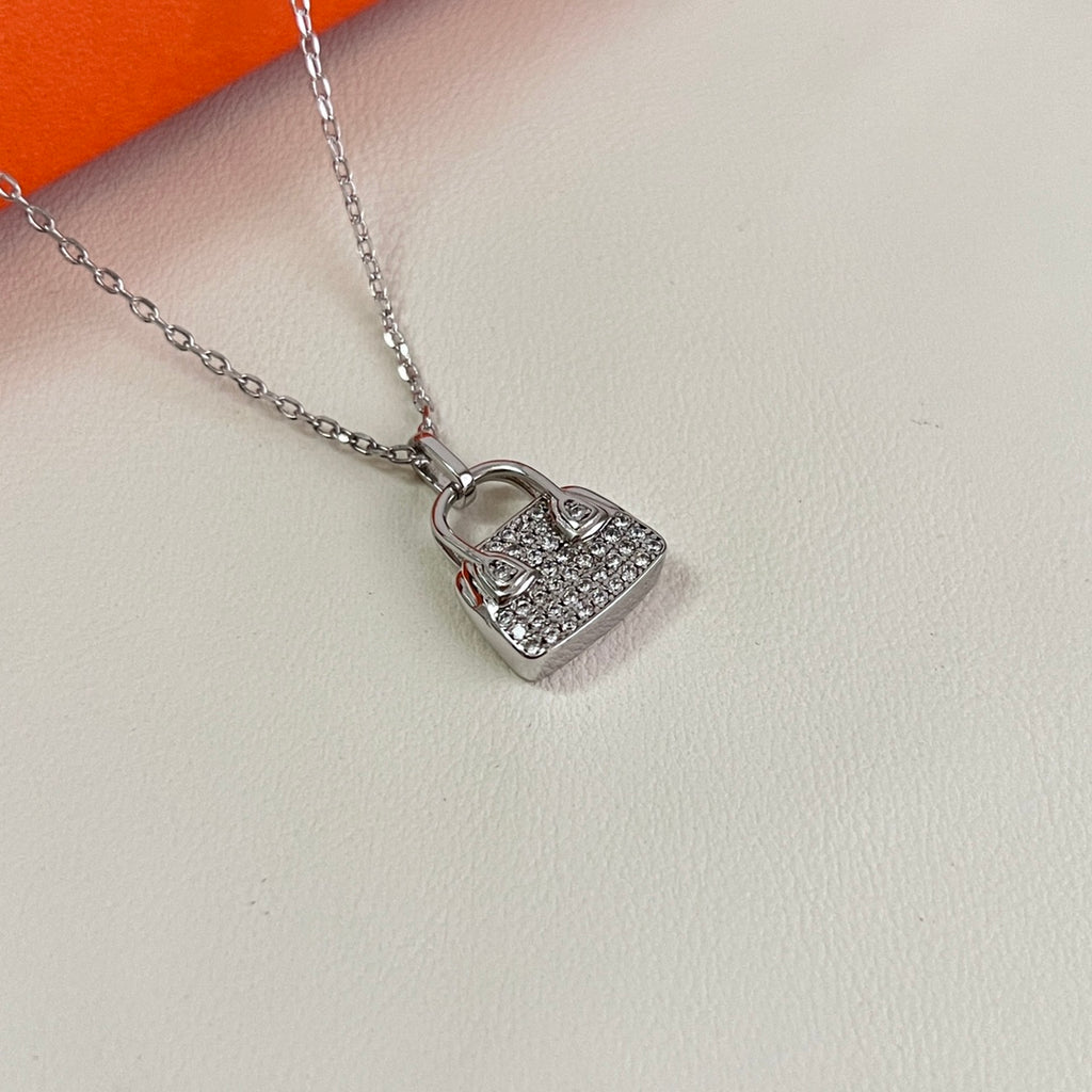 Hermès Silver-Tone Heart Pendant Necklace - album image 4