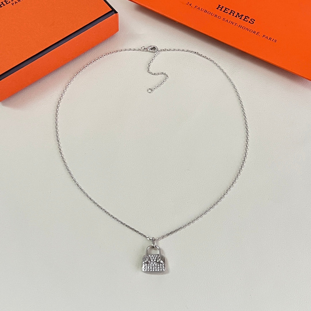 Hermès Silver-Tone Heart Pendant Necklace - album image 5