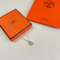Hermès Silver-Tone Heart Pendant Necklace - album image 1