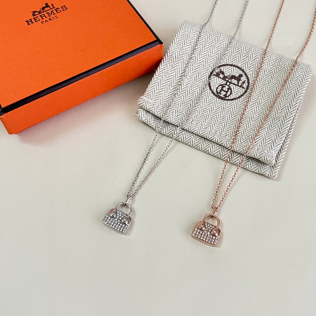Hermès Silver-Tone Heart Pendant Necklace - album image 3
