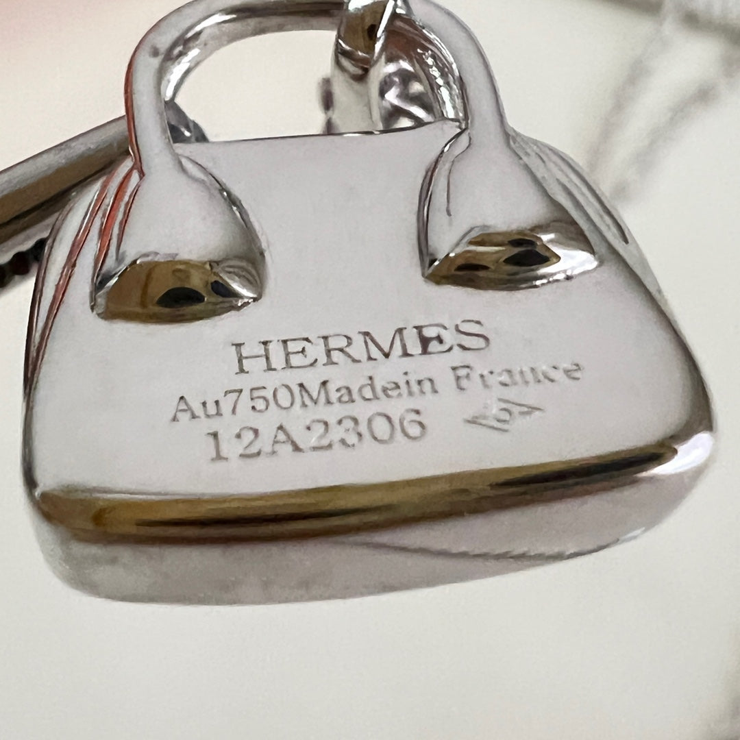Hermès Silver-Tone Heart Pendant Necklace - album image 6