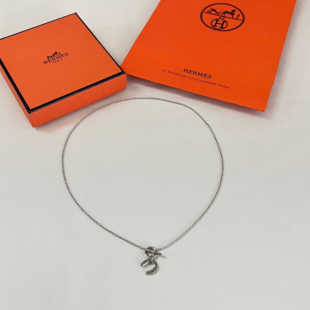Hermès Silver-Tone Anchor Pendant Necklace - album image 2