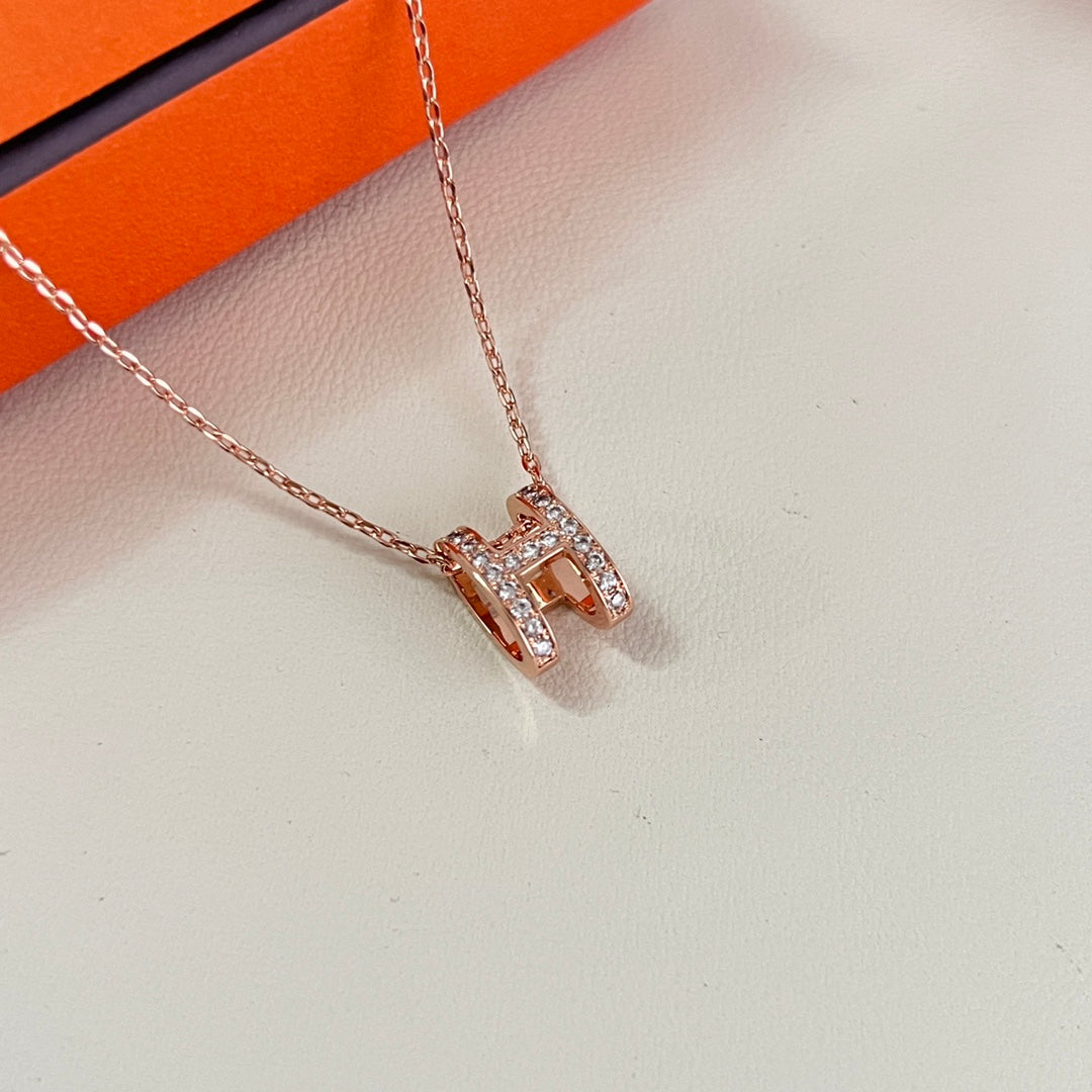 Hermès Rose Gold-Tone Heart Pendant Necklace - album image 6