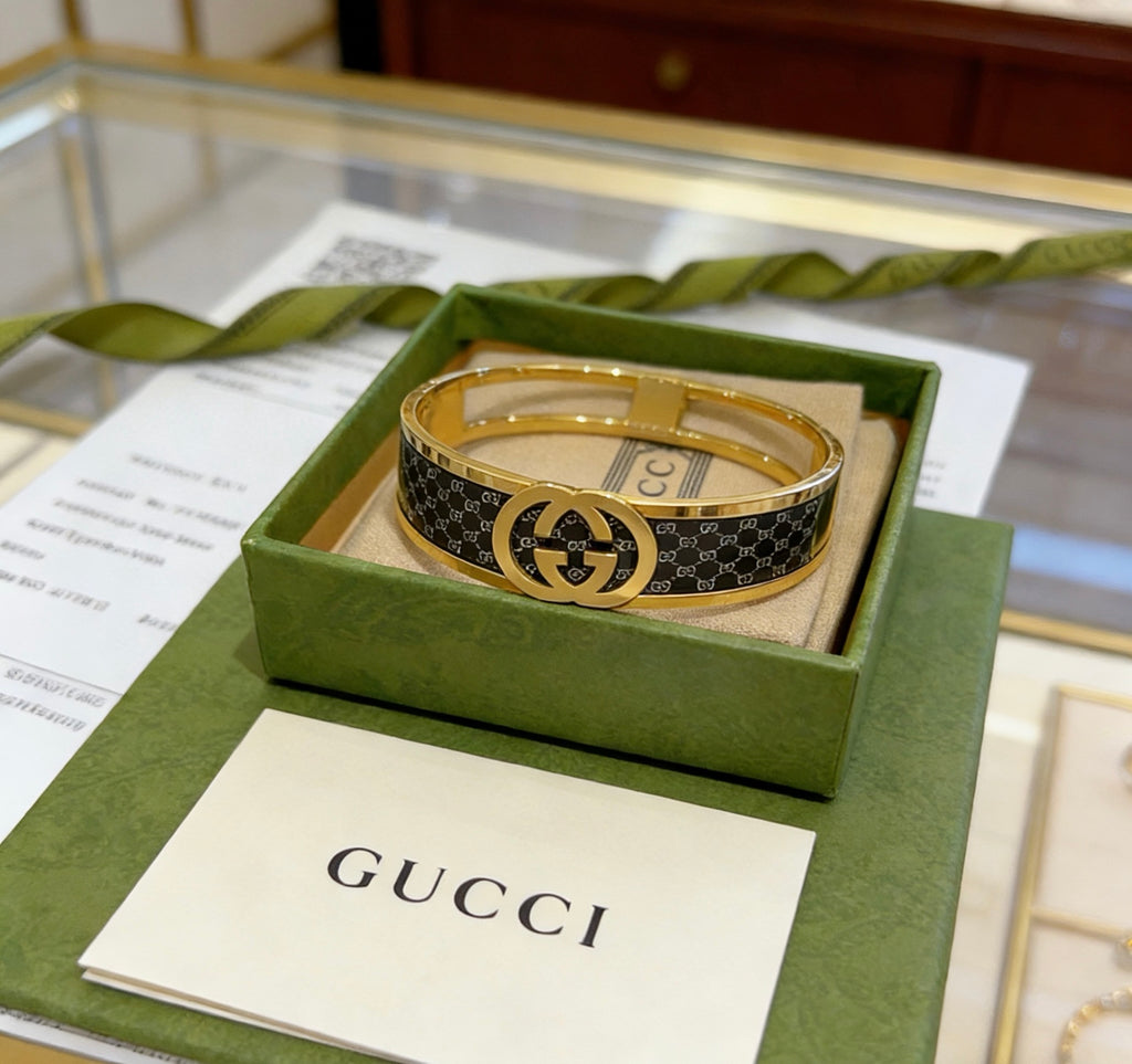 Gucci Anger Forest Interlocking G Antiqued Bangle - album image 2