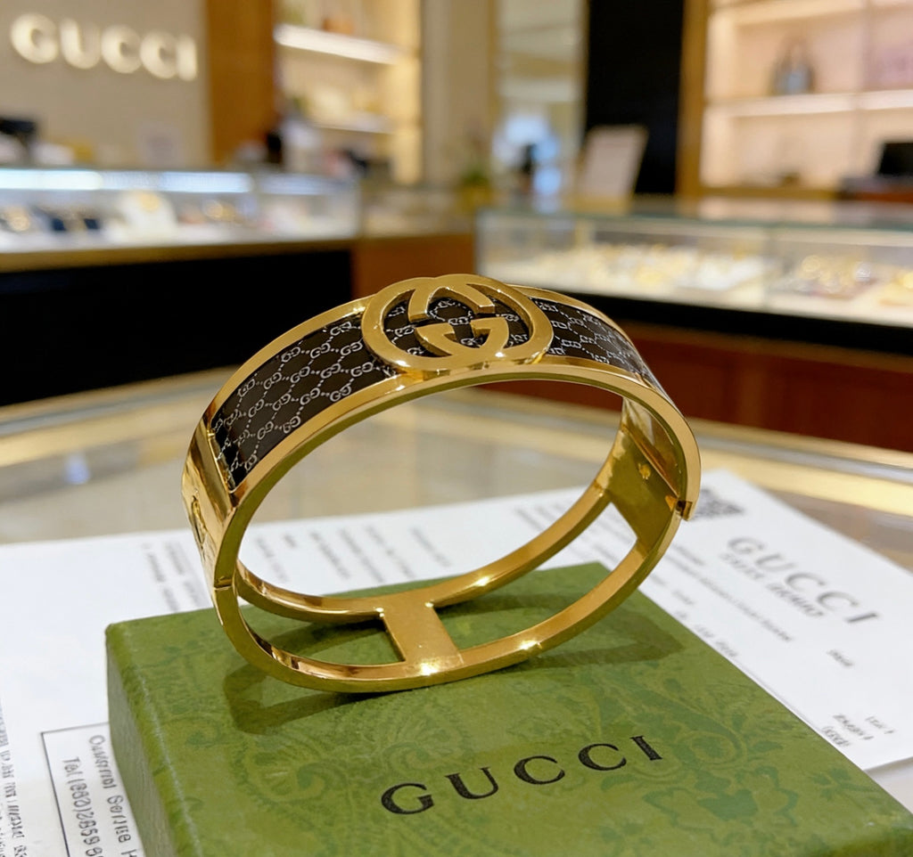 Gucci Anger Forest Interlocking G Antiqued Bangle - album image 5