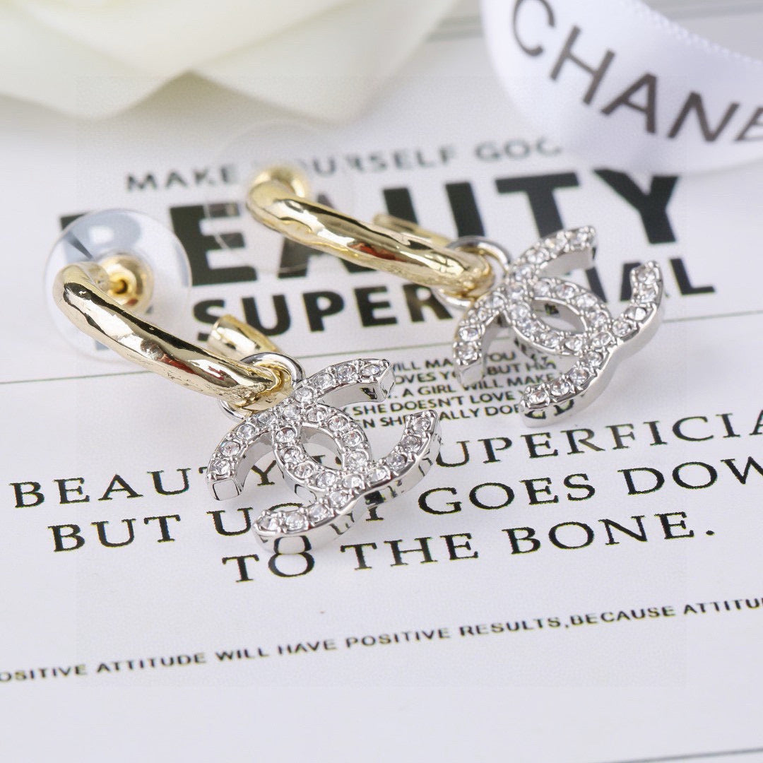 Chanel CC Earrings with Oval Link Tops - album image 2