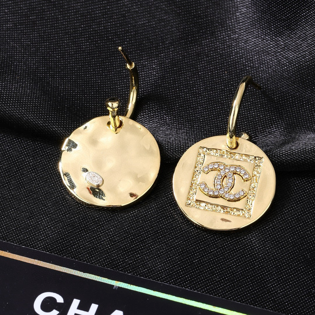 Chanel Gold-Tone Coin Drop Earrings - album image 7