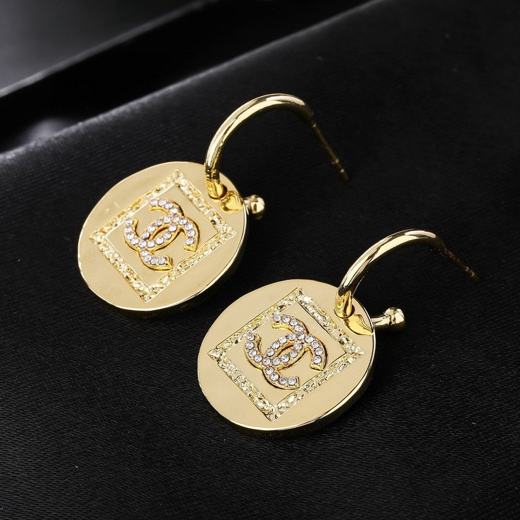 Chanel Gold-Tone Coin Drop Earrings - album image 5