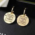 Chanel Gold-Tone Coin Drop Earrings - album image 1