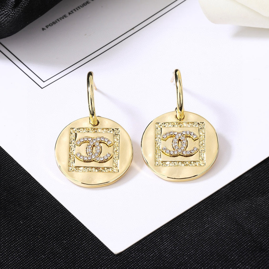 Chanel Gold-Tone Coin Drop Earrings - album image 4