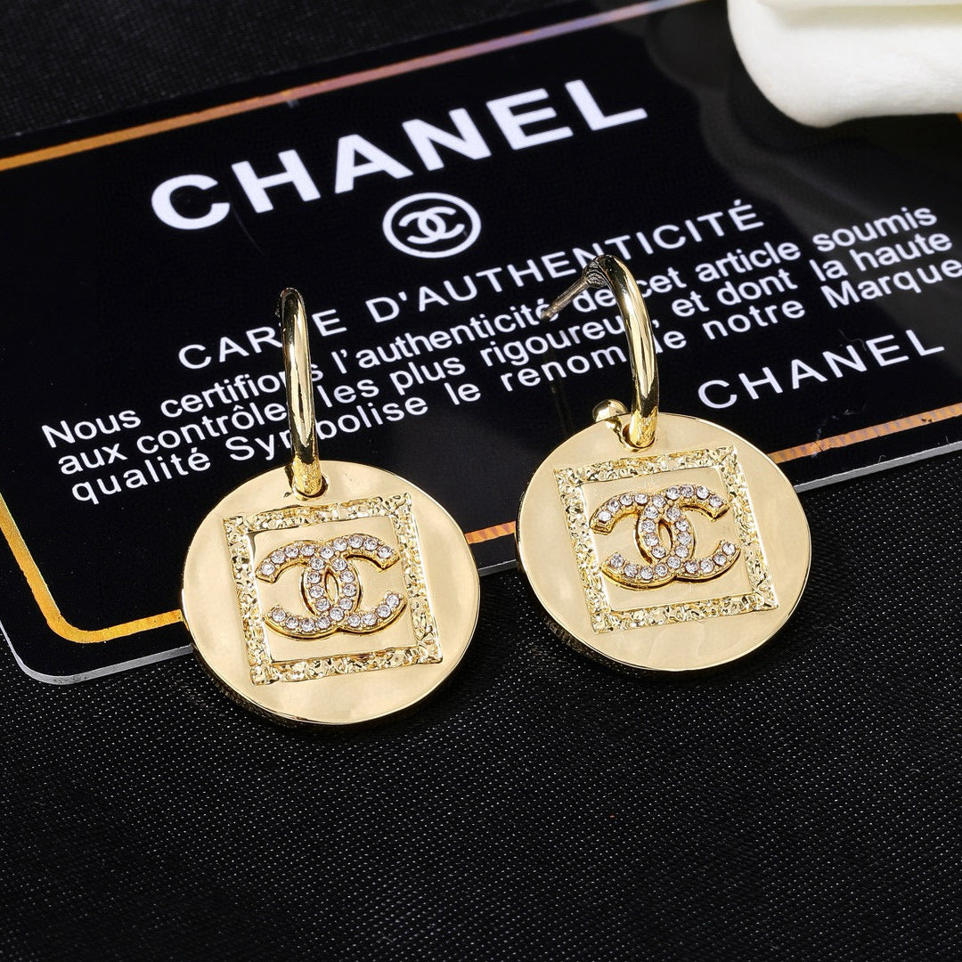 Chanel Gold-Tone Coin Drop Earrings - album image 3