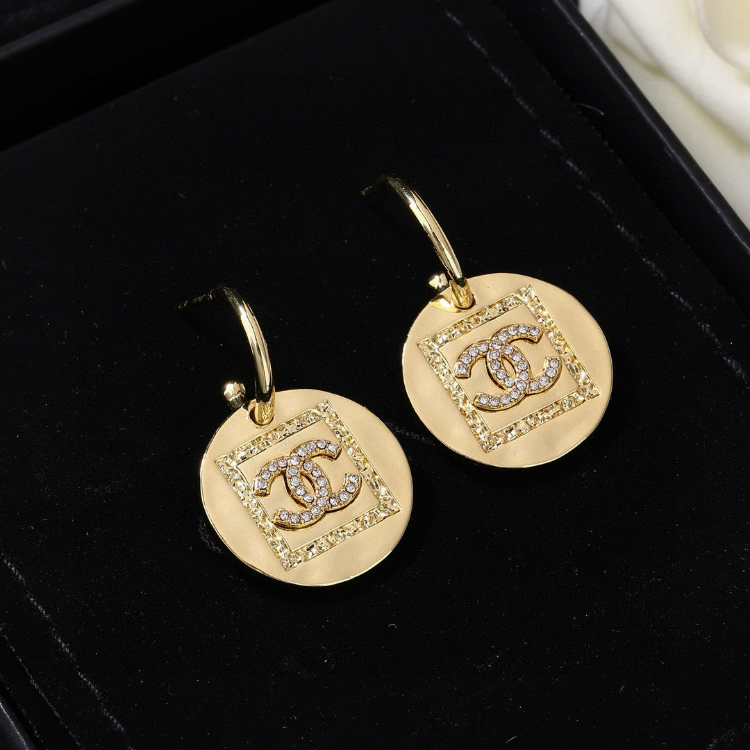 Chanel Gold-Tone Coin Drop Earrings - album image 6