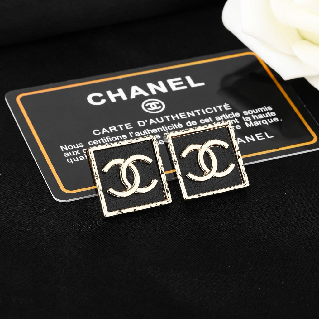Chanel Square CC Stud Earrings - album image 1