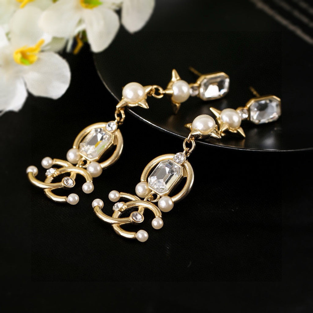 Chanel Crystal Star and CC Long Drop Earrings - album image 3