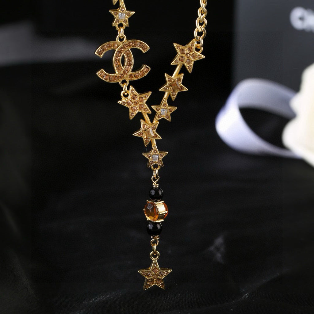 Chanel Gold-Tone Star Charm Chain Belt - album image 3