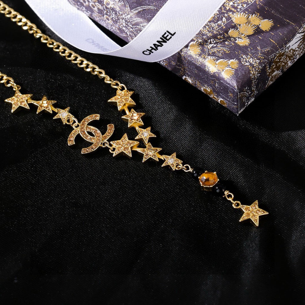 Chanel Gold-Tone Star Charm Chain Belt - album image 4