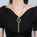 Chanel Gold-Tone Geometric Open Pendant Necklace - album image 1