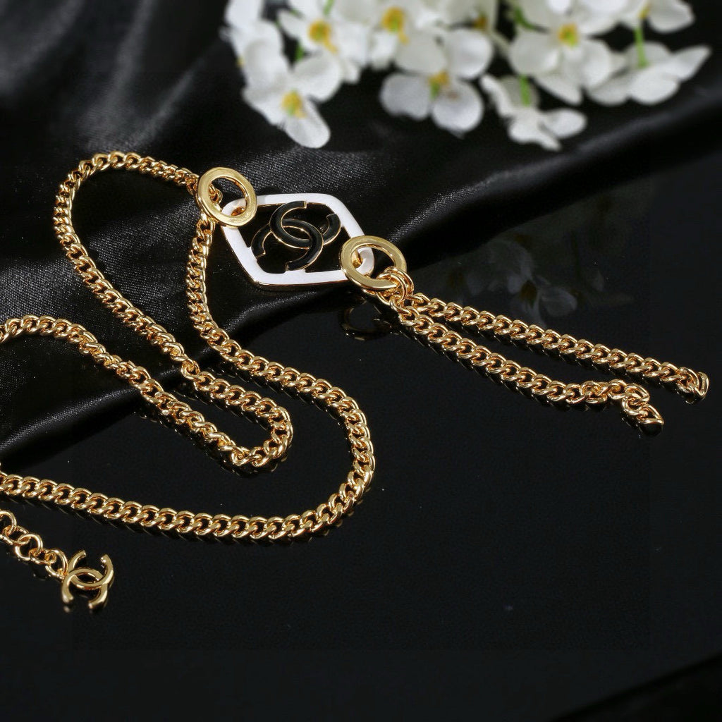 Chanel Gold-Tone Geometric Open Pendant Necklace - album image 5