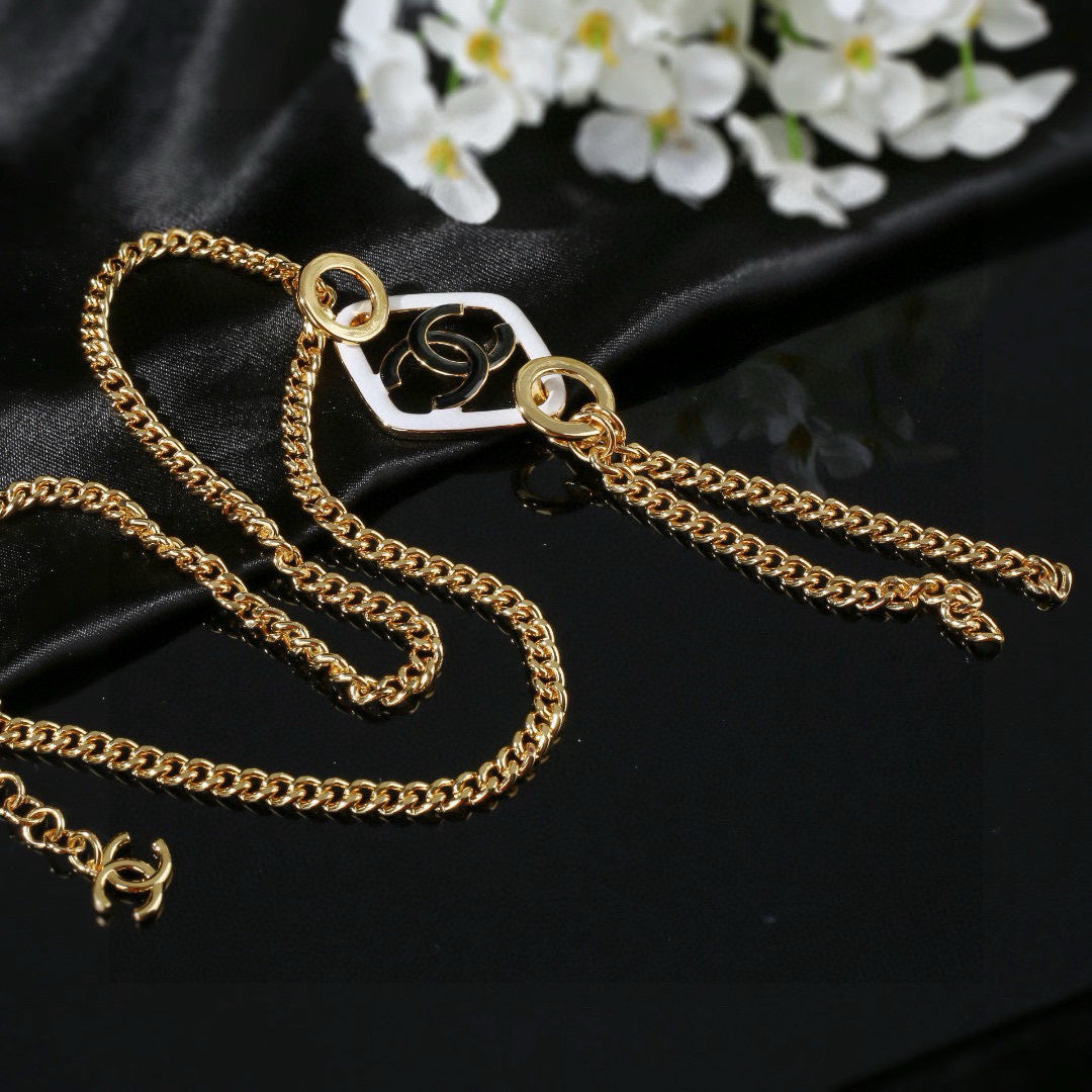 Chanel Gold-Tone Geometric Open Pendant Necklace - album image 5