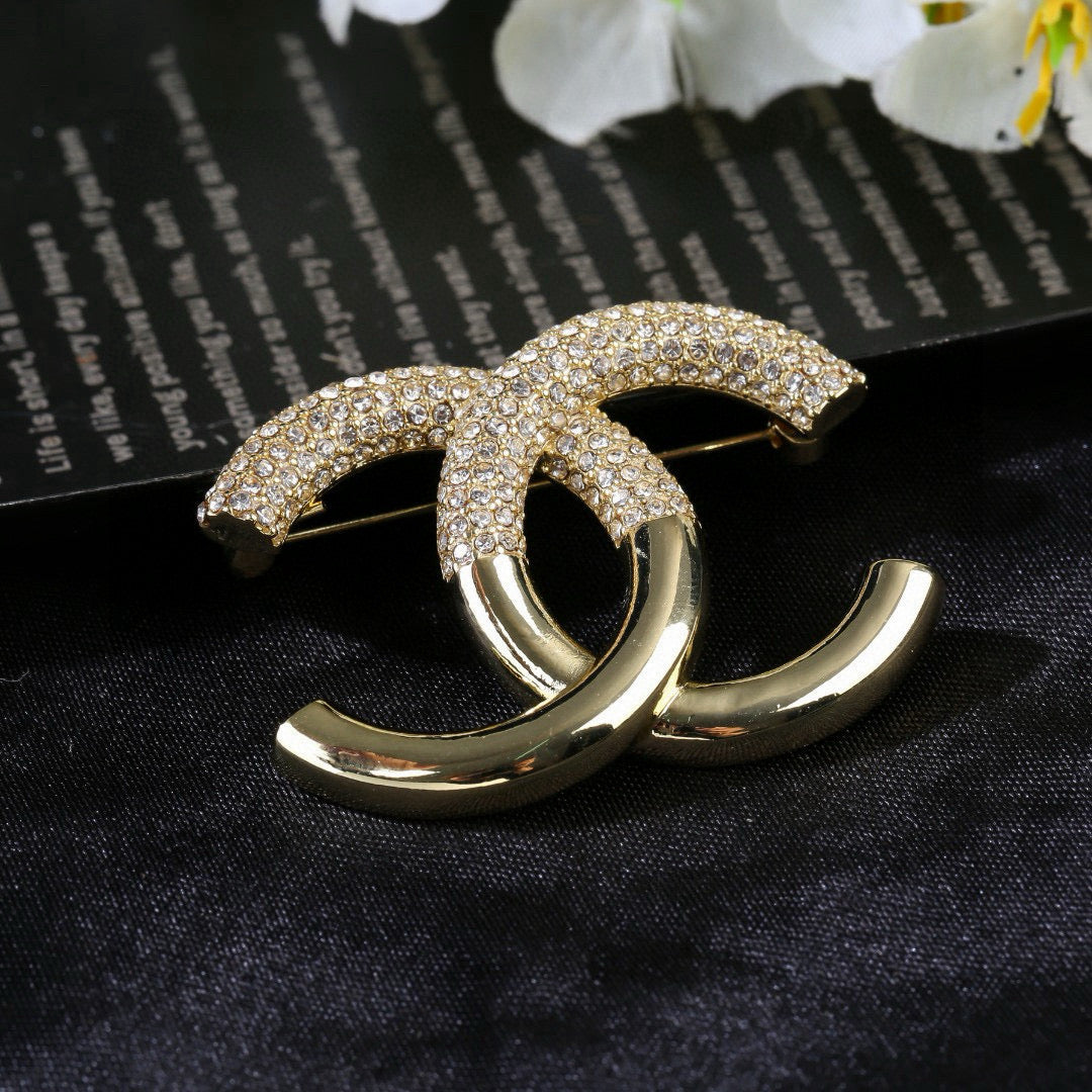 Chanel Interlocking C Crystal Accent Brooch - album image 5