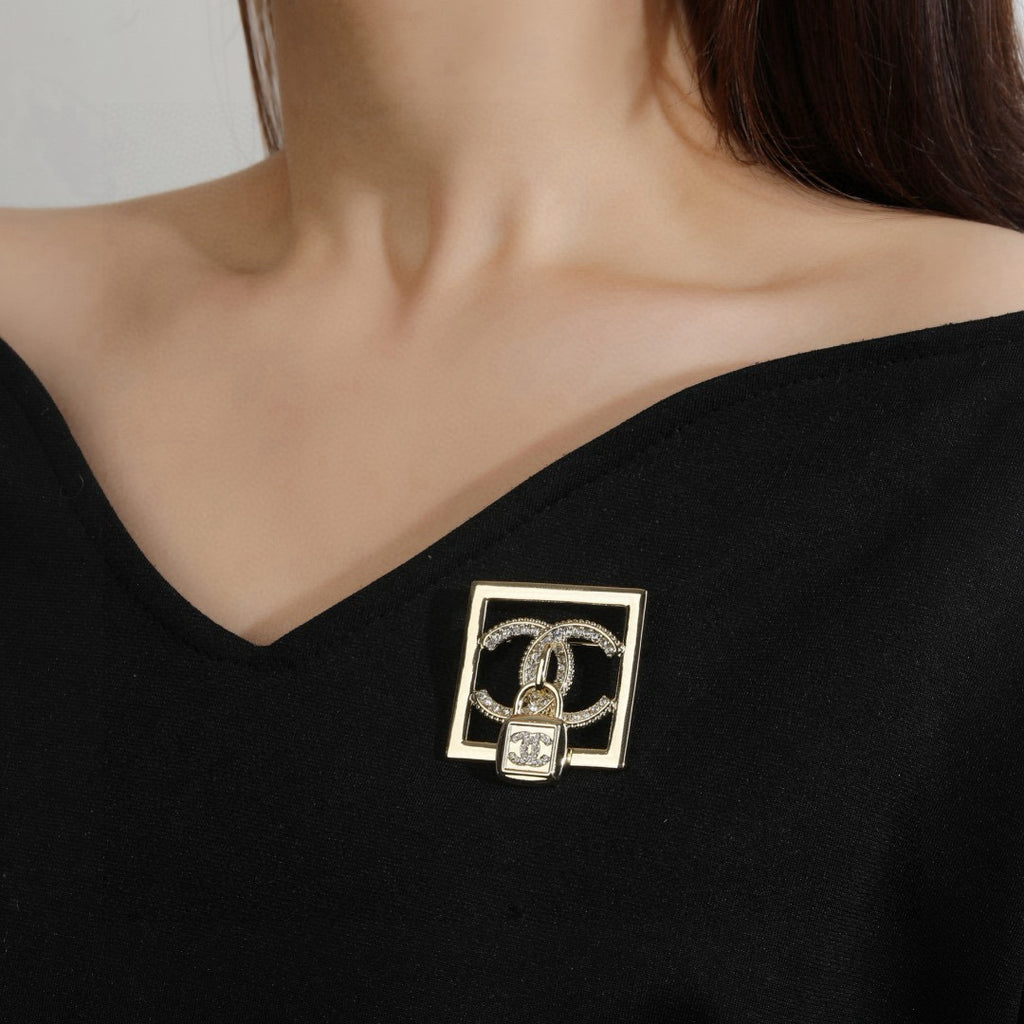 Chanel Interlocking C Padlock Brooch - album image 8