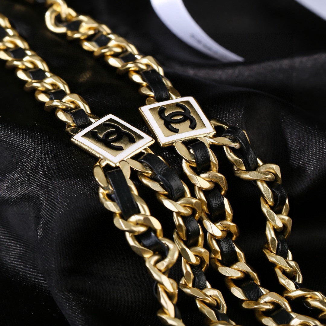 Chanel Gold-Tone Woven Chain Belt - album image 3