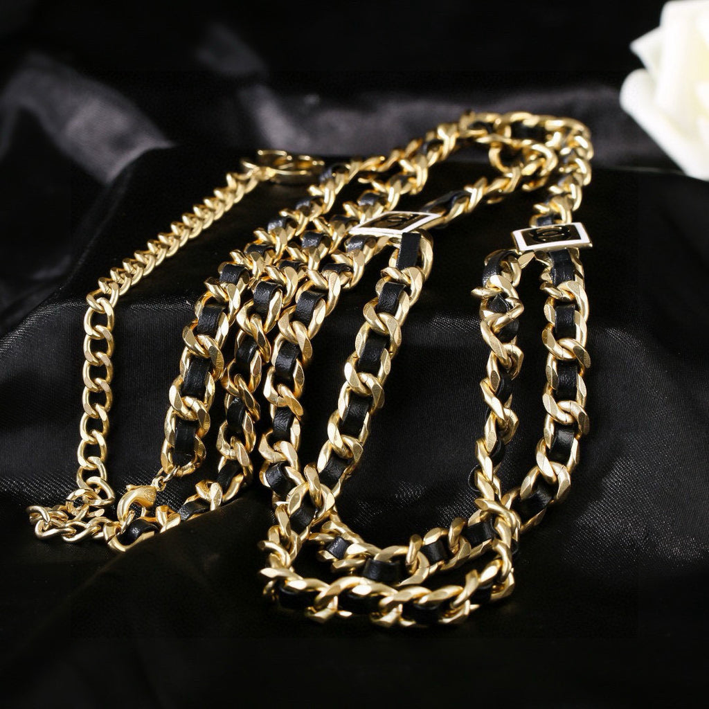 Chanel Gold-Tone Woven Chain Belt - album image 2