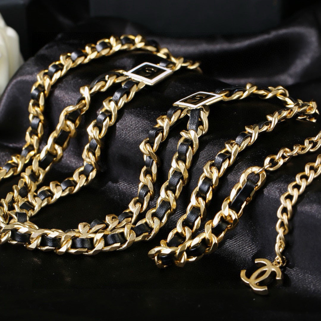Chanel Gold-Tone Woven Chain Belt - album image 4