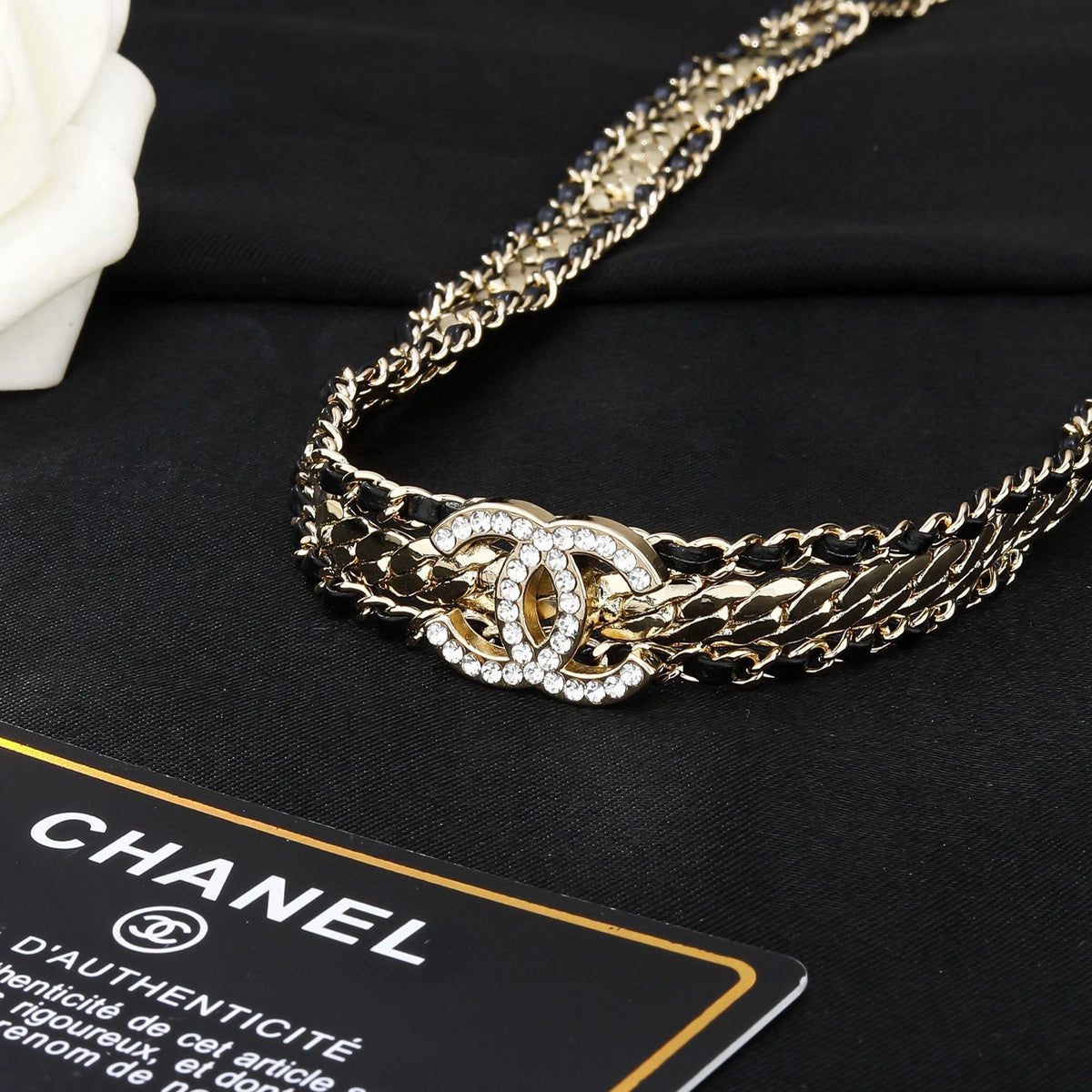 Chanel Black Leather Chain Belt - album image 4