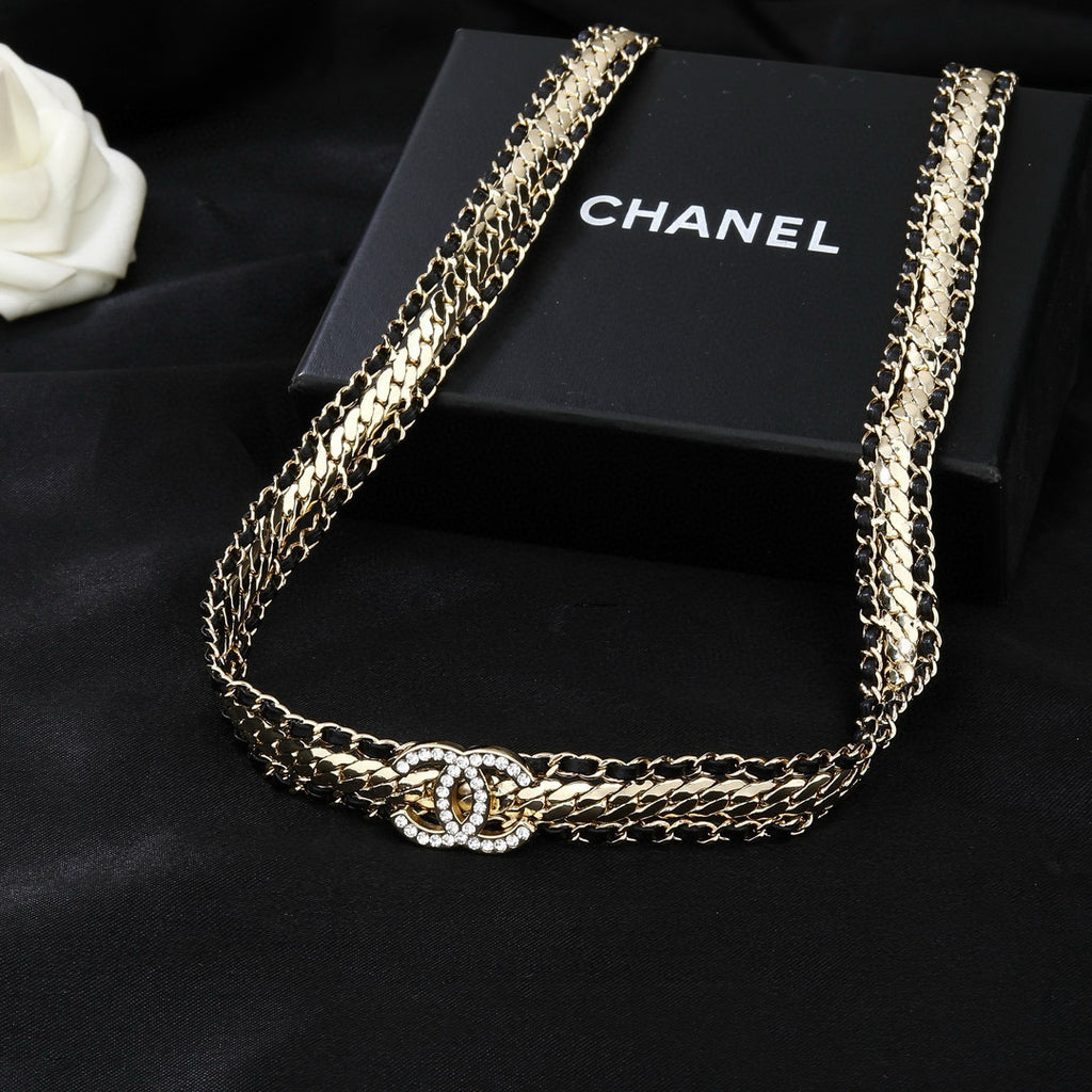 Chanel Black Leather Chain Belt - album image 2