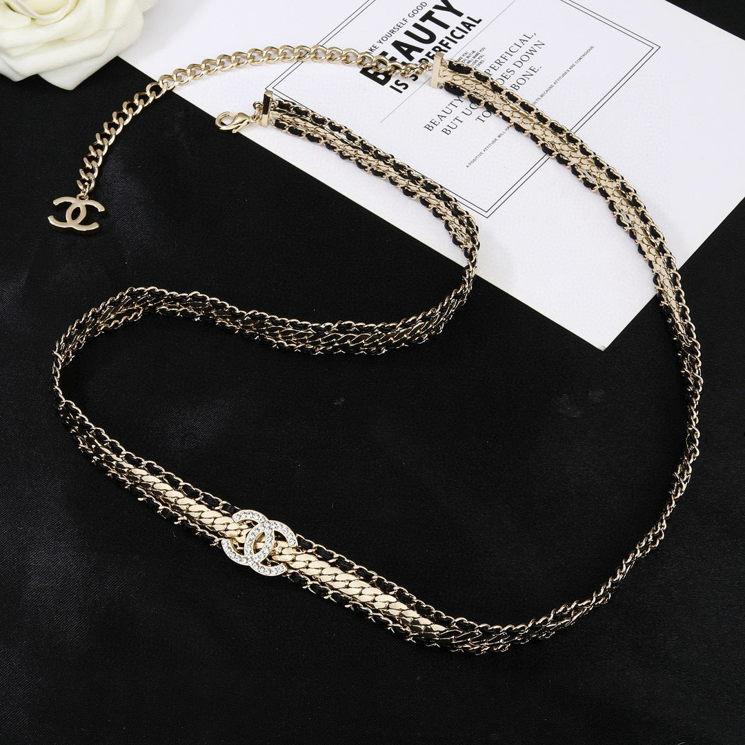 Chanel Black Leather Chain Belt - album image 7