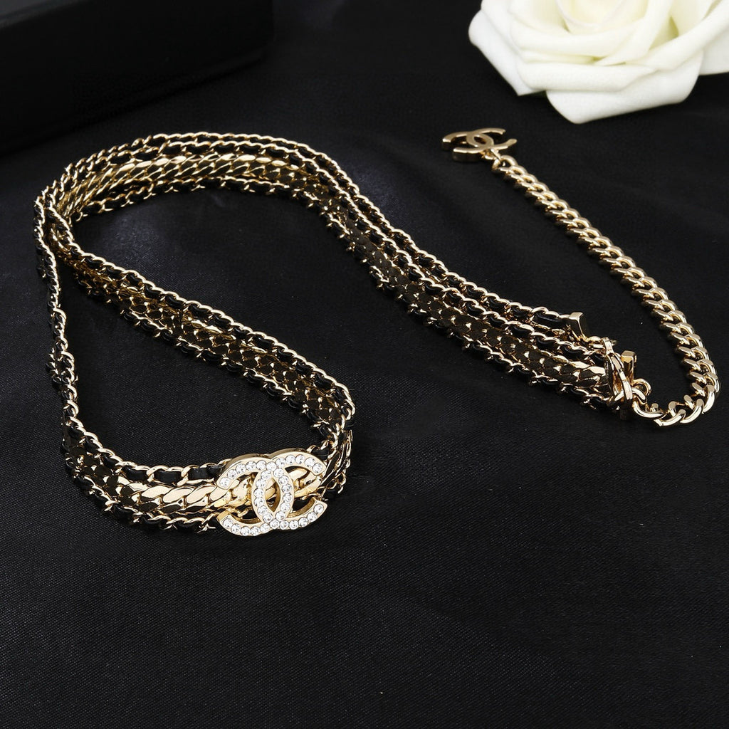 Chanel Black Leather Chain Belt - album image 6