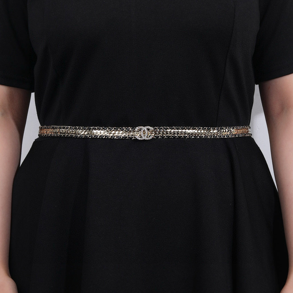 Chanel Black Leather Chain Belt - album image 1