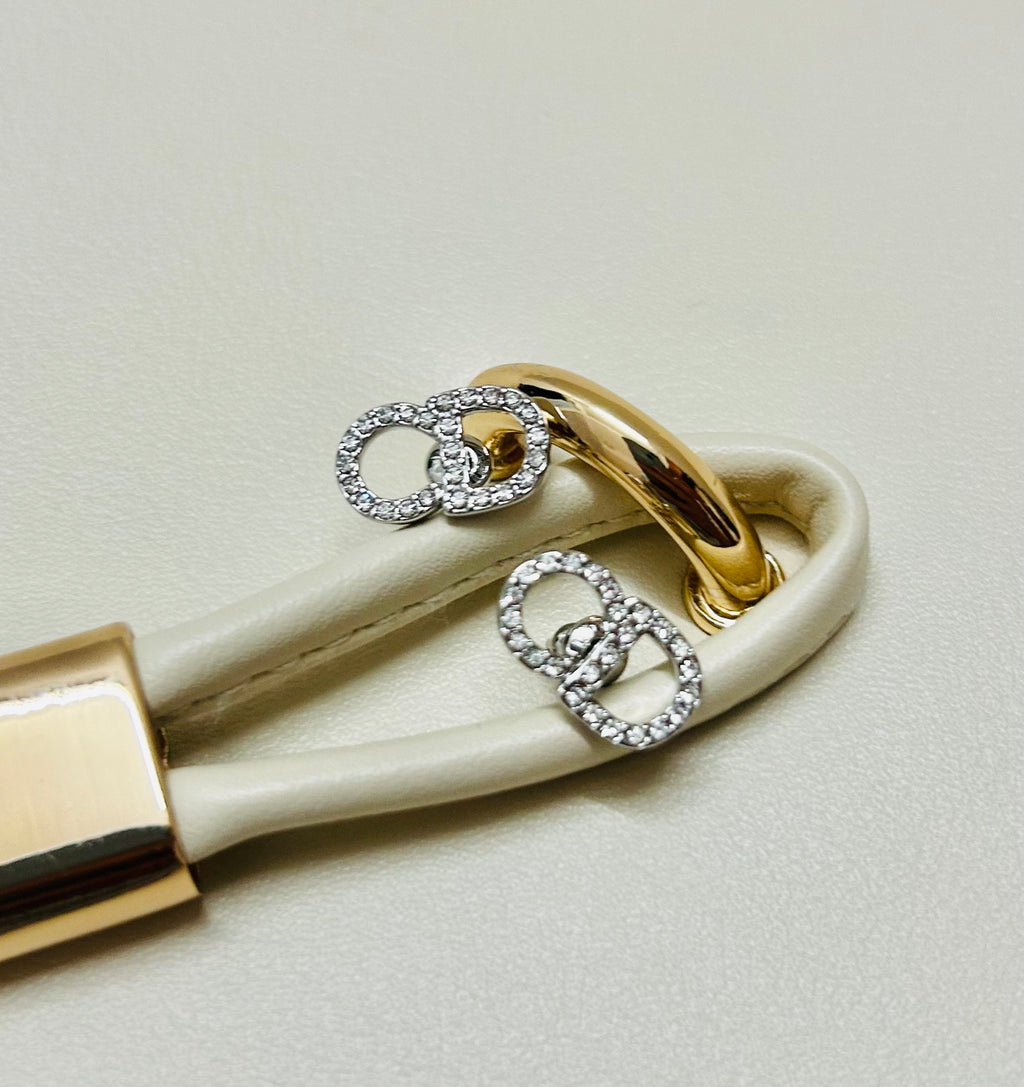 Dior Minimal Interlocking CD Stud Earrings - product image 8