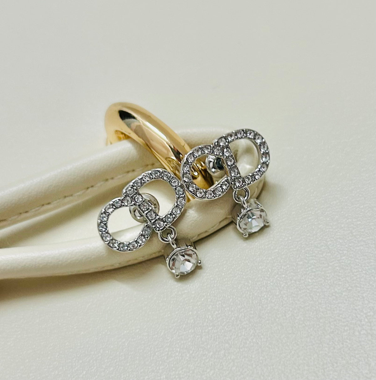 Dior Silver-Tone Floral Drop Earrings - product image 7