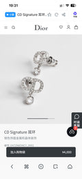 Dior Silver-Tone Floral Drop Earrings - product image 1