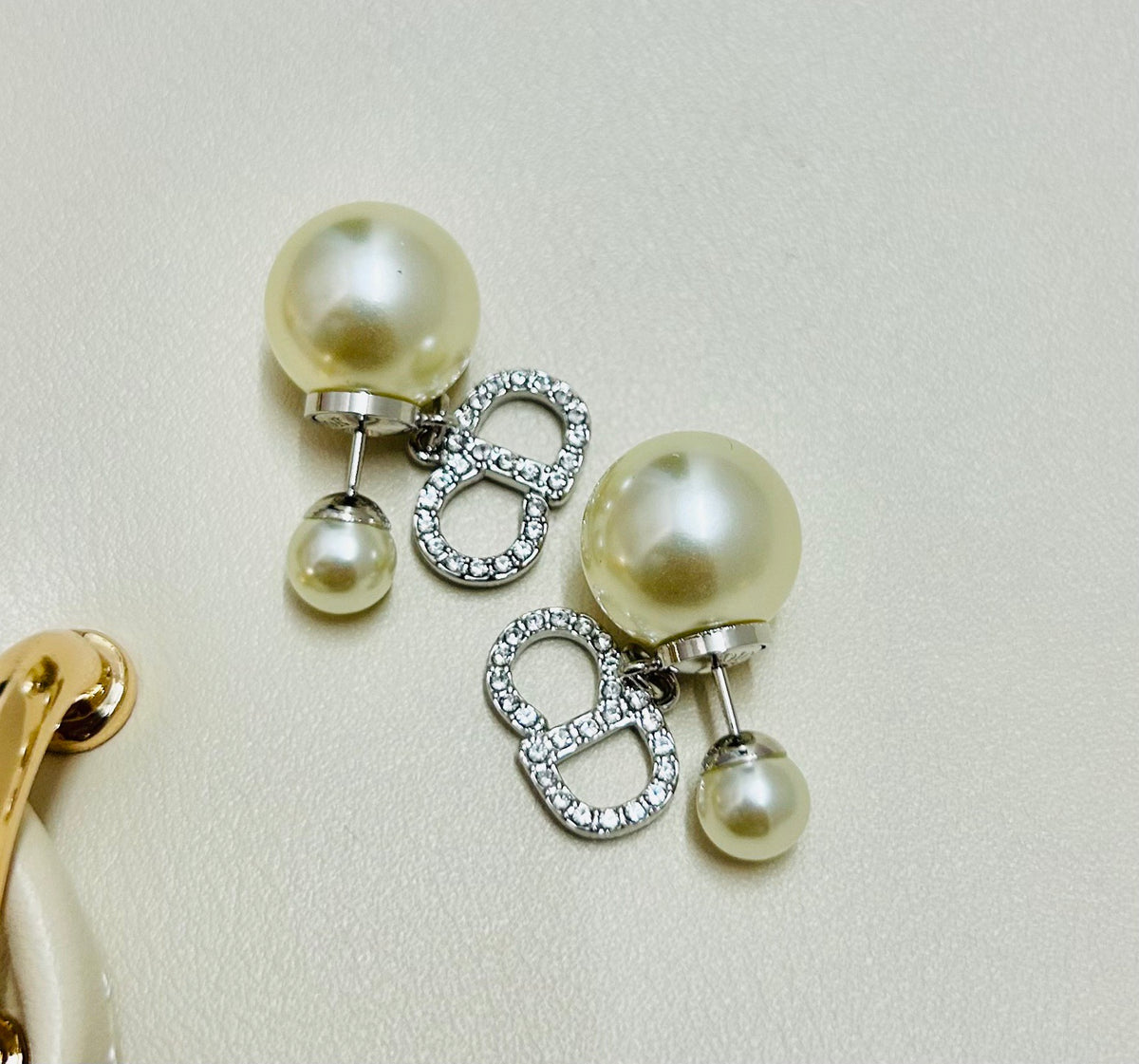 Dior Silver-Tone CD Ribbon Knot Earrings - product image 8
