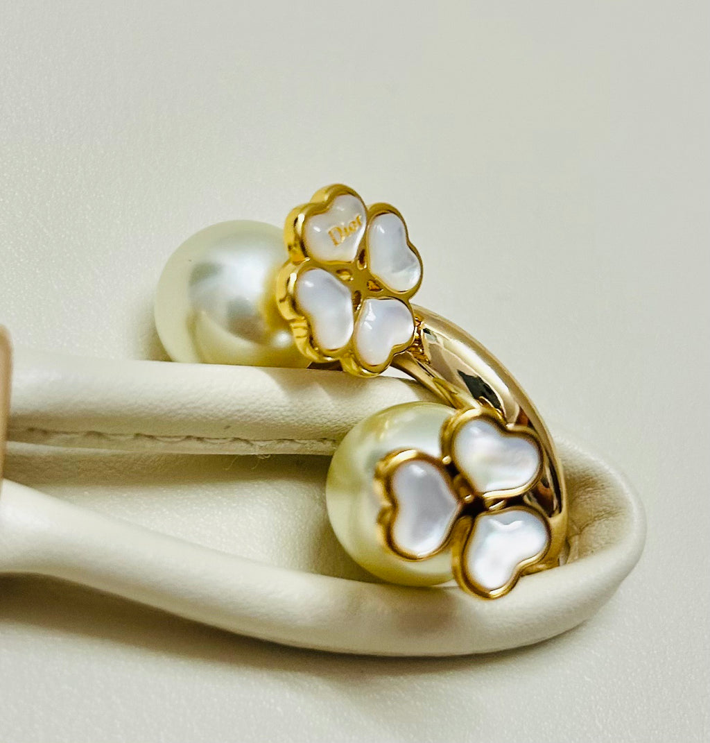 Dior CD Bow Pearl-Look Drop Earrings - product image 4