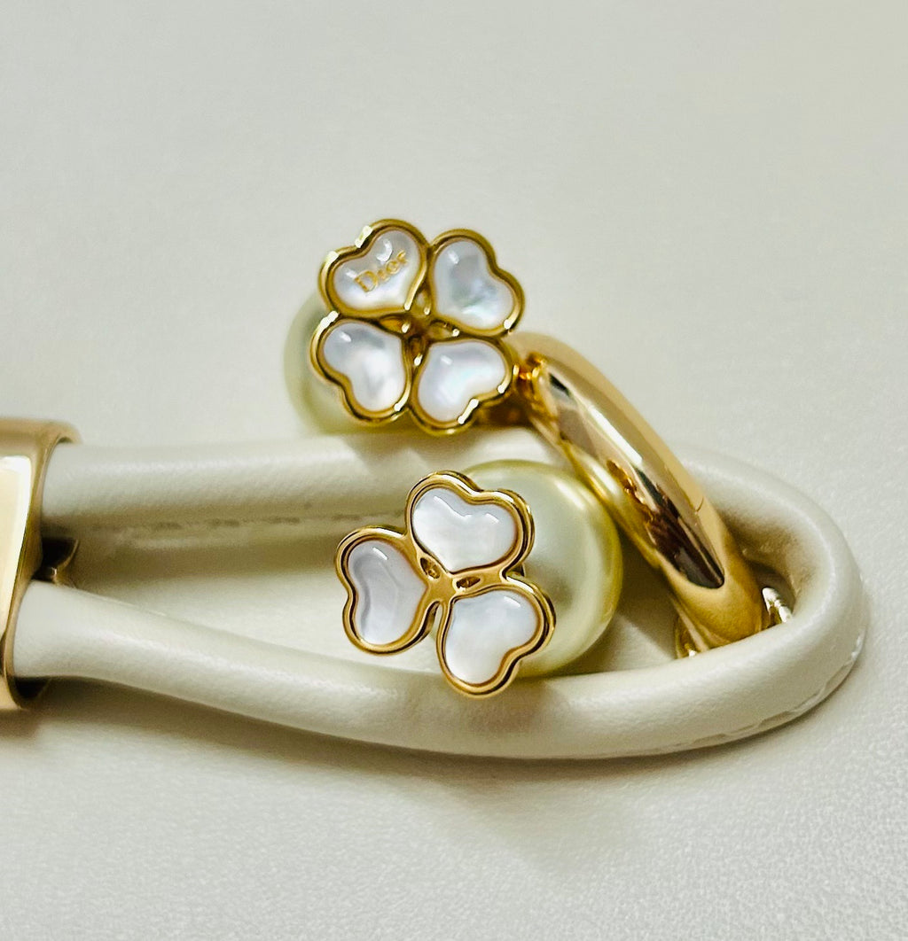 Dior CD Bow Pearl-Look Drop Earrings - product image 3