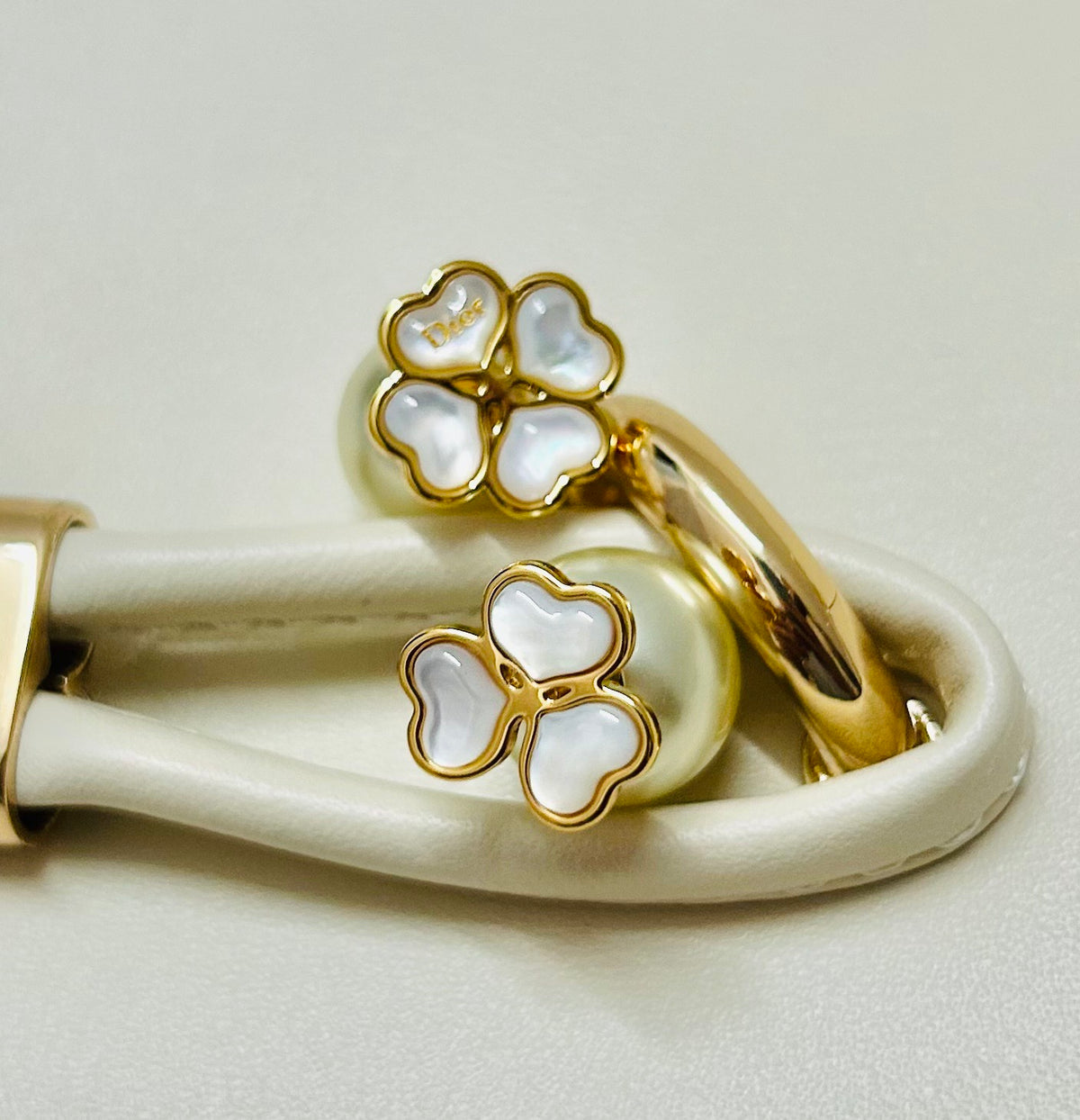 Dior CD Bow Pearl-Look Drop Earrings - product image 3