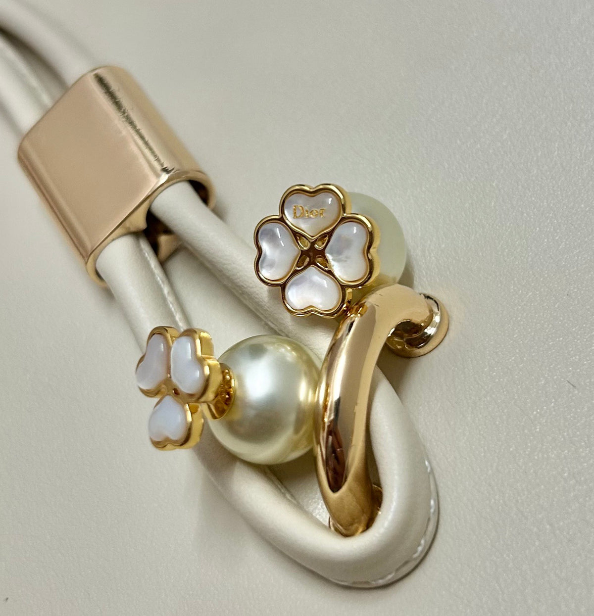 Dior CD Bow Pearl-Look Drop Earrings - product image 5