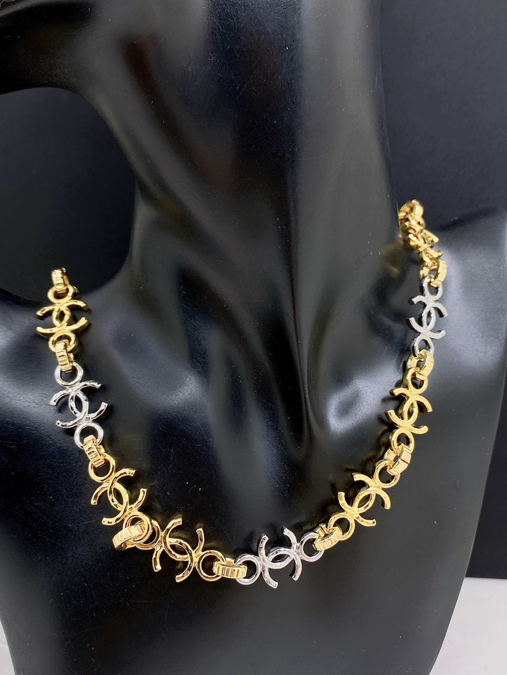 Chanel Gold-Tone Crystal Station Necklace - album image 2
