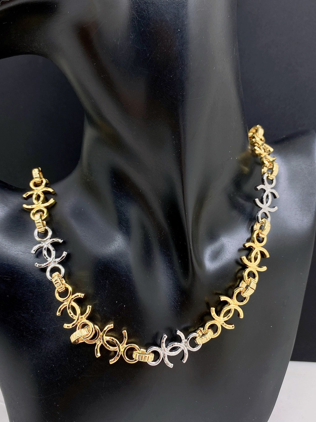 Chanel Gold-Tone Crystal Station Necklace - album image 2