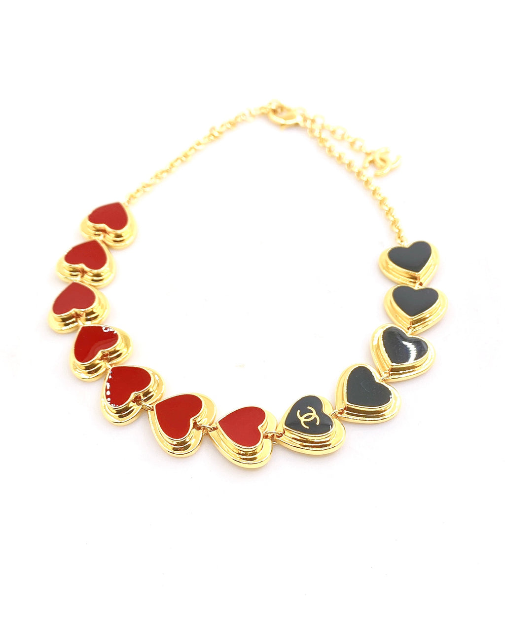 Chanel Red Black Heart Necklace - album image 1