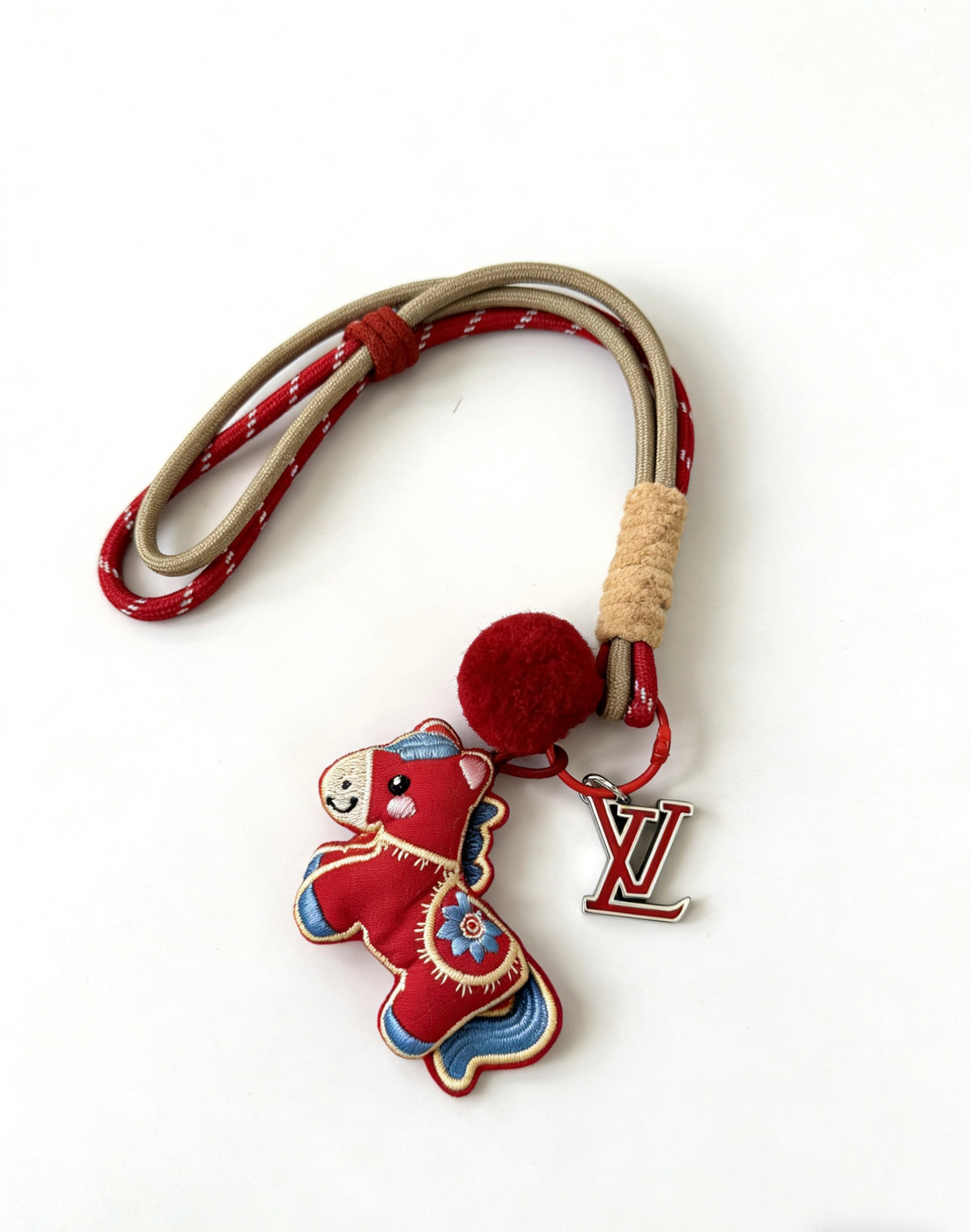 Louis Vuitton Red Horse Bag Charm with Braided Strap - album image 2