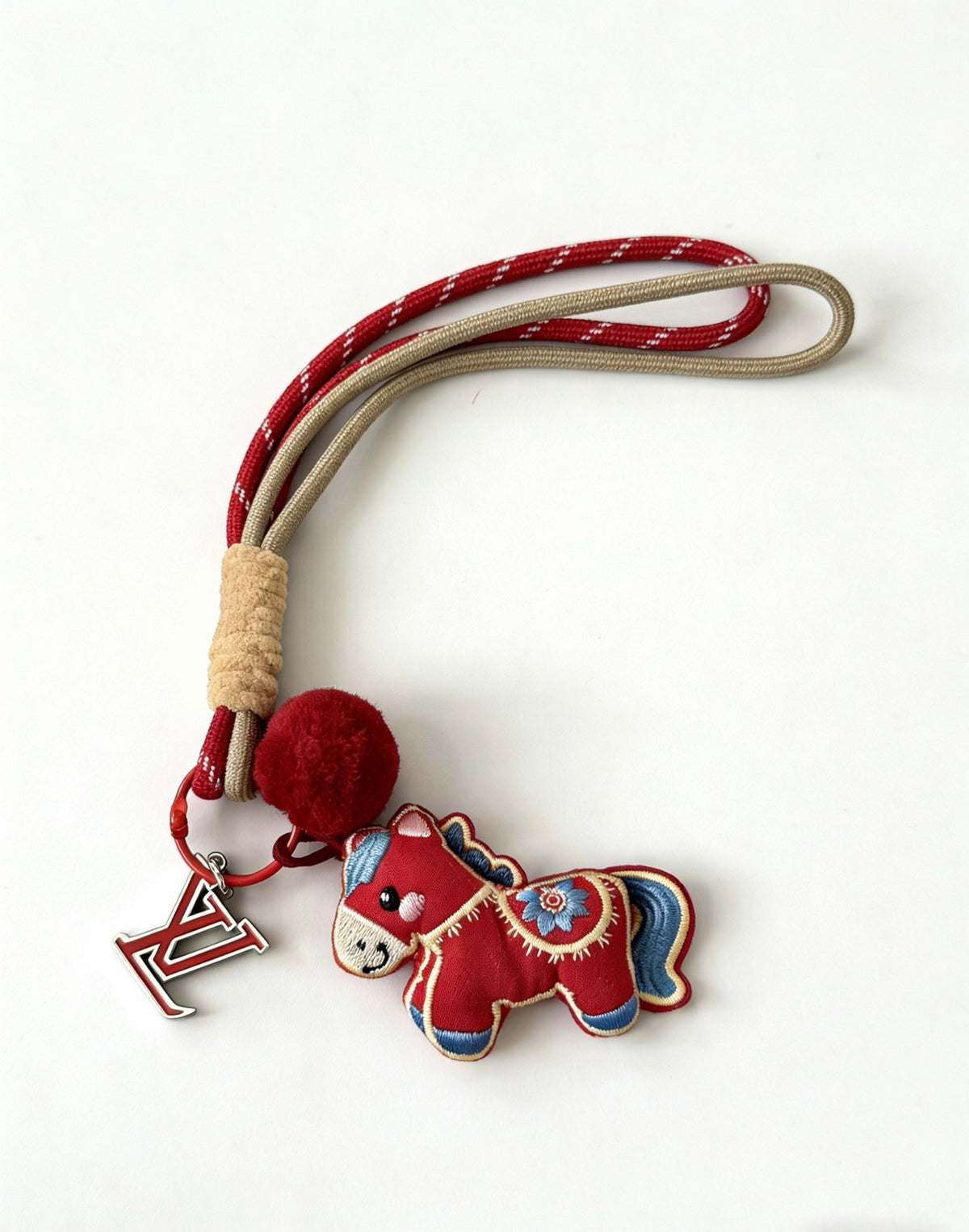 Louis Vuitton Red Horse Bag Charm with Braided Strap - album image 3
