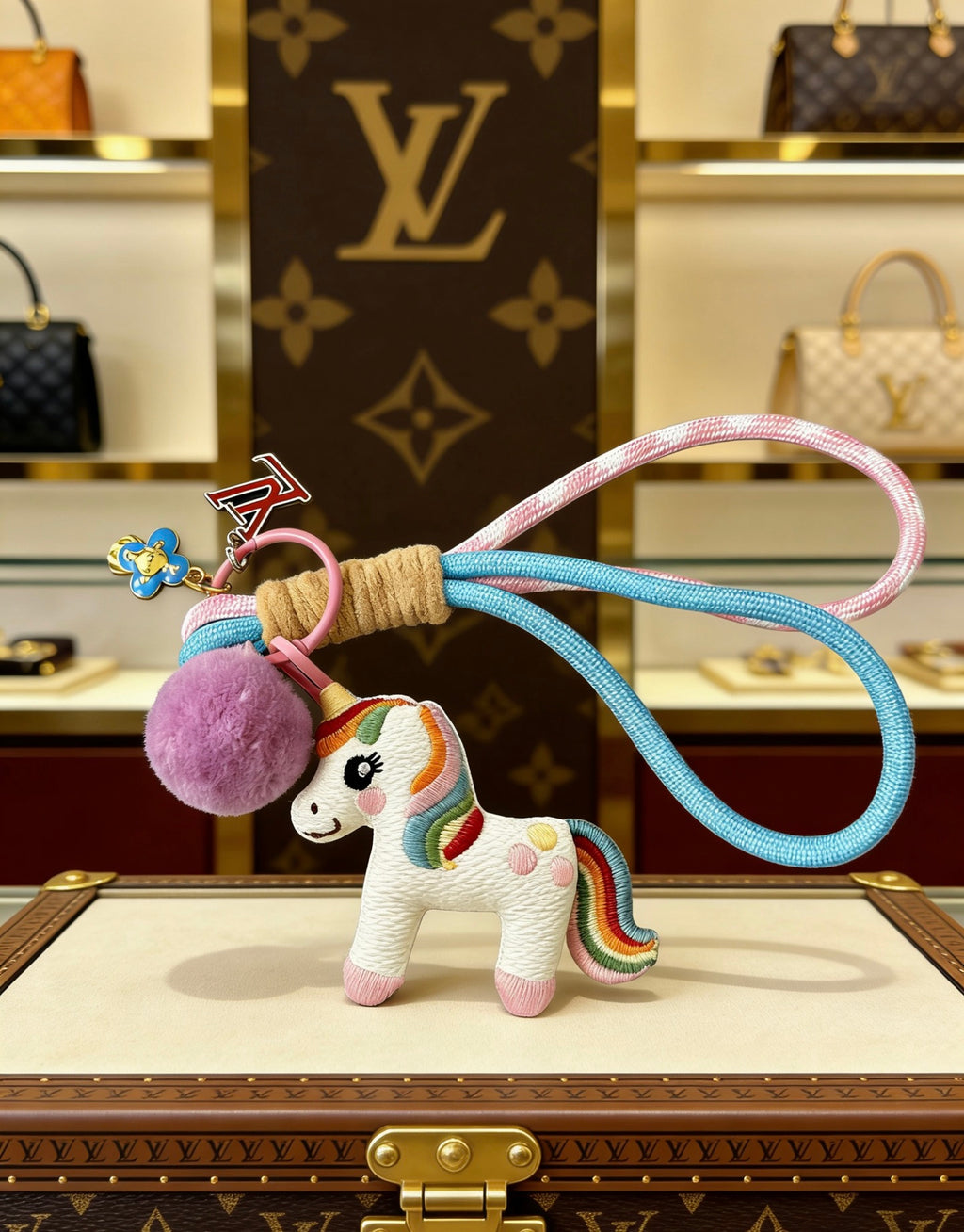 Louis Vuitton Pastel Braided Horse Bag Charm - album image 4